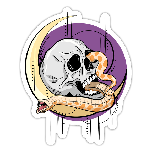 Hognose Skull Sticker - white matte