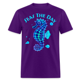 Cute Ocean Watercolor Seahorse  Unisex T-Shirt - purple