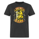 Electric Lineman Lineworker Journeyman Electrician Unisex T-Shirt - heather black