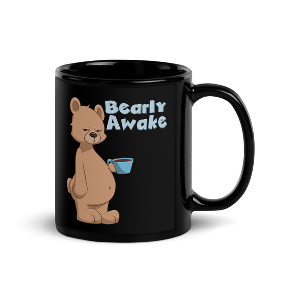 Black Bearly Awake Funny Mug