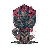 German Shepherd Cerberus Bubble-free stickers