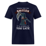RPG Tabletop Role Play Gamer TPK Grim Reaper Epic Campaign Humor Unisex T-Shirt - navy