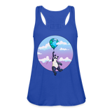 Earth Day Panda Women's Flowy Tank Top by Bella - royal blue