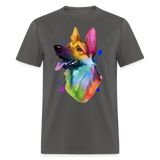 Rainbow Watercolor Paint Splatter Unisex Classic T-Shirt - charcoal