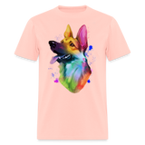 Rainbow Watercolor Paint Splatter Unisex Classic T-Shirt - blush pink 