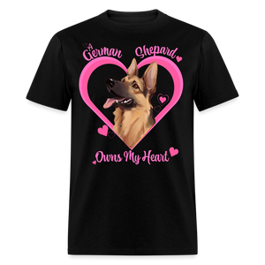 German Shepard art heart Unisex Classic T-Shirt - black