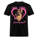 German Shepard art heart Unisex Classic T-Shirt - black