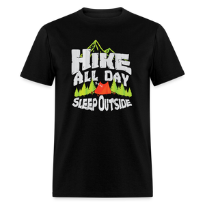 Outdoor Enthusiast Hike All Day Sleep Outside Unisex T-Shirt - black