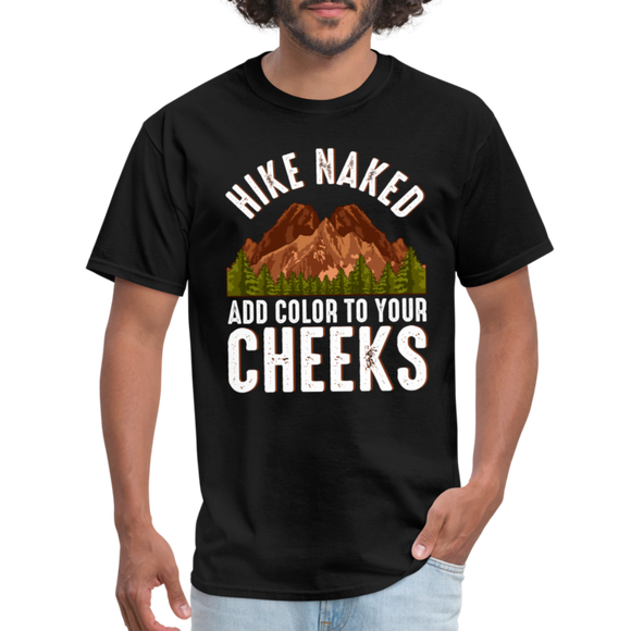 Outdoor Hiking Backpacking Hike Naked Unisex Classic T-Shirt - black