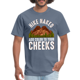 Outdoor Hiking Backpacking Hike Naked Unisex Classic T-Shirt - denim