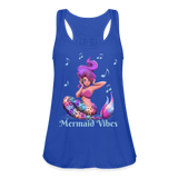 Women's Rainbow Pastel Leopard Mermaid Flowy Tank Top by Bella - royal blue