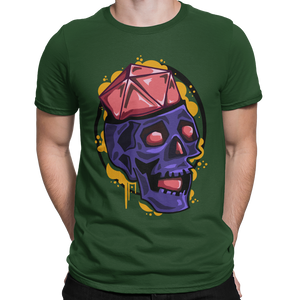 D20 Dice Skull Art for Tabletop RPG Roleplaying Gamers  Unisex T-Shirt