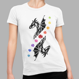 Tribal Dragon D20 Dice Rainbow Tabletop Role Players Unisex T-Shirt