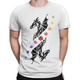 Tribal Dragon D20 Dice Rainbow Tabletop Role Players Unisex T-Shirt