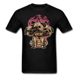 Pug Cerberus D20 Dice Greek Mythology Tabletop RPG Gamer Unisex T-Shirt - black