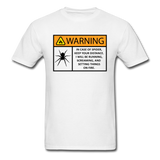 Spider Warning Arachnophobia Fear of Spiders Joke Unisex Classic T-Shirt - white