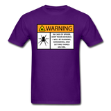 Spider Warning Arachnophobia Fear of Spiders Joke Unisex Classic T-Shirt - purple