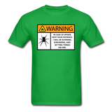 Spider Warning Arachnophobia Fear of Spiders Joke Unisex Classic T-Shirt - bright green
