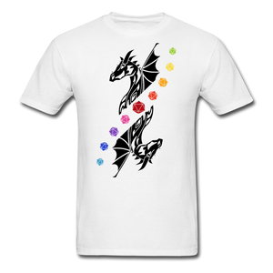 Tribal Dragon D20 Dice Rainbow Tabletop Role Players Unisex T-Shirt